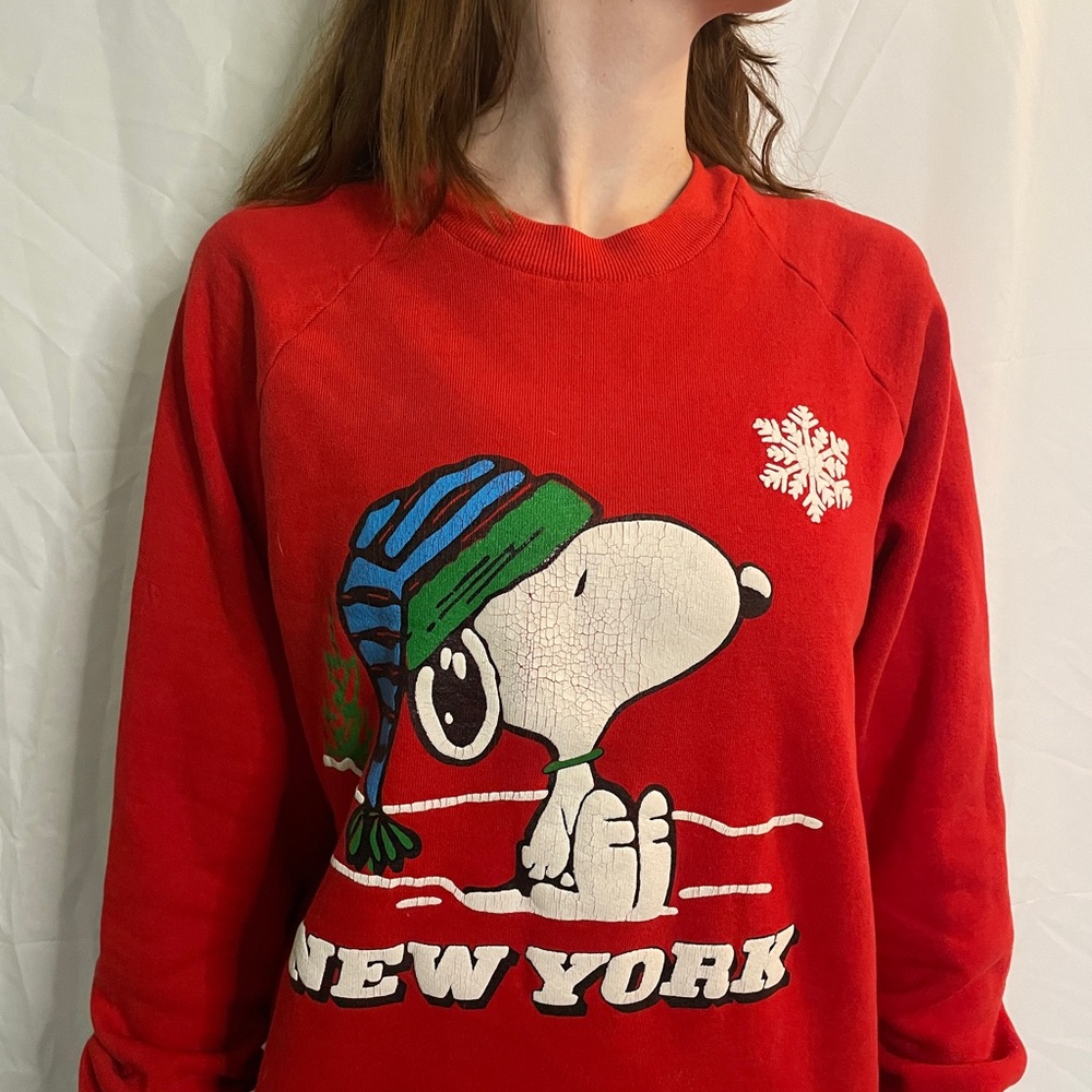 Vintage Snoopy Red Crewneck Sweater